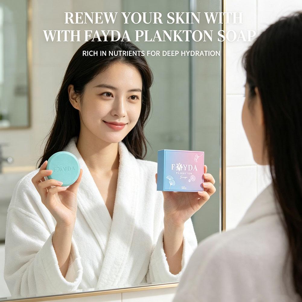 (ซื้อ 1 แถม 1) สบู่ Fayda Plankton สําหรับทําความสะอาดลึก Moisturizing Skin Oil Control สบู่น้ํามันห
