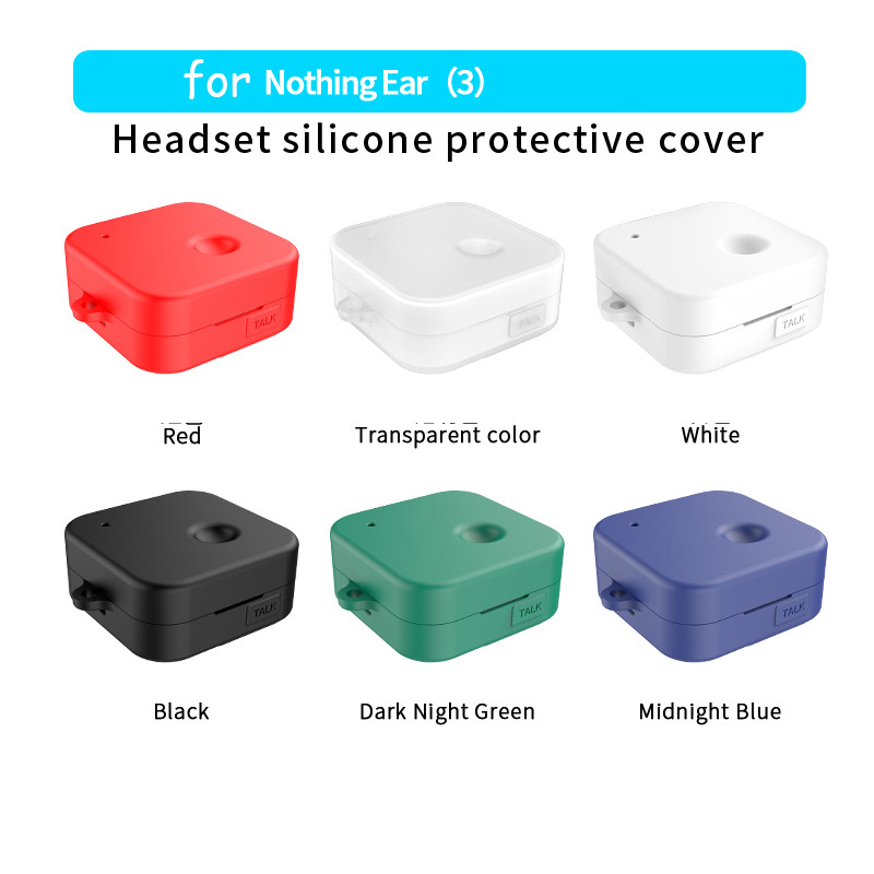 สําหรับ Nothing ear 3 2025 กรณีสีทึบซิลิโคนหูฟังฝาครอบป้องกันกล่องสําหรับ Nothing ear 3 ฝาครอบ funda