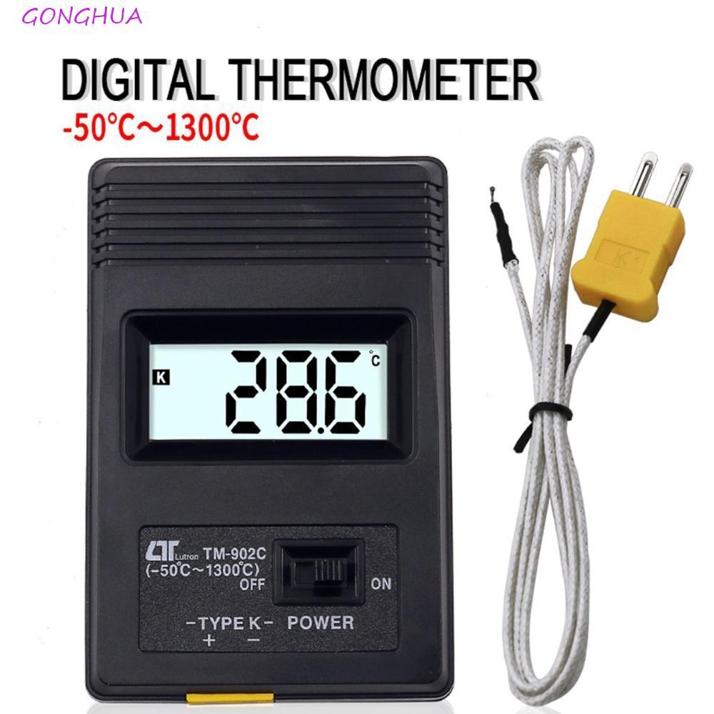 GONGHUA TM-902C เทอร์โมมิเตอร์สีดํา -50C ถึง 1300C K Type เทอร์โมมิเตอร์เซนเซอร์