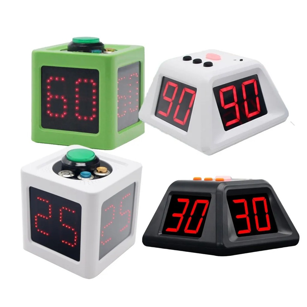 สินค้าคงคลังใหม่ GX 4 ด้านจอแสดงผลโปรแกรม LED Digital Chess Poker Timer Desktop Mahjong Board Game C