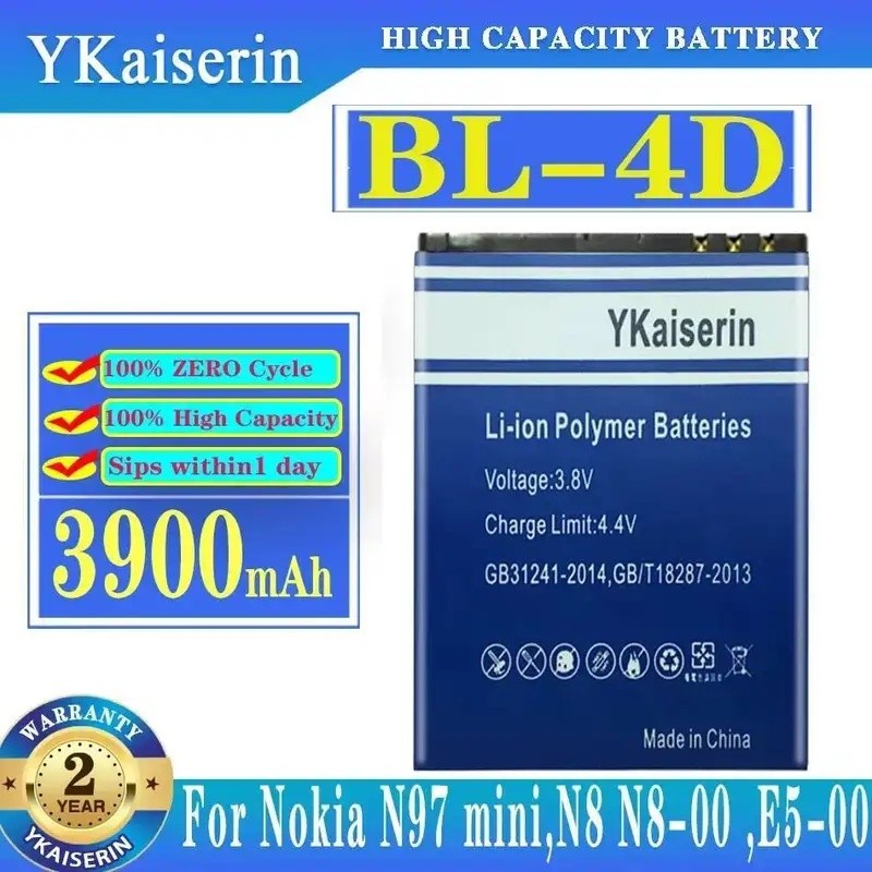 คุณภาพสูง 3900mAh BL 4D BL-4D แบตเตอรี่สําหรับ Nokia N97mini N97 Mini N8 N8-00 E5 E5-00 E7 E7-00 T7 