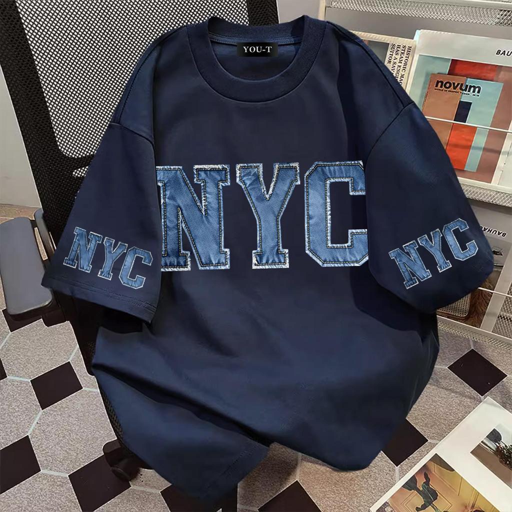T42.SHOP🌸สื้อยืด oversize เสื้อแฟชั่น เกาหลี สตรีท ใส่สบาย โคตรนุ่ม ผ้าคอตตอน100% ลาย "NYC Cowboy"