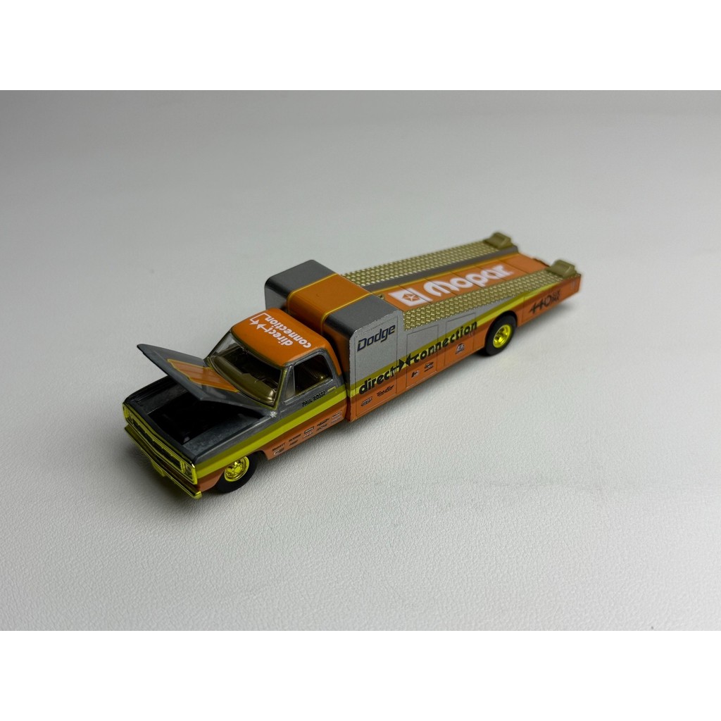 ข้อเสนอพิเศษ รถหลวม1/64 Dodge Mopar Direct Connection Flatbed Trailer Alloy Car Model, Limited Ready