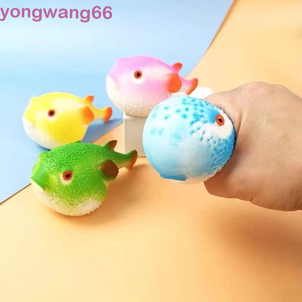 QUESO Pufferfish บีบของเล่น, Pufferfish จําลอง Pufferfish บีบของเล่นหยิก,ปักเป้าปลาของเล่น TPR Pinch