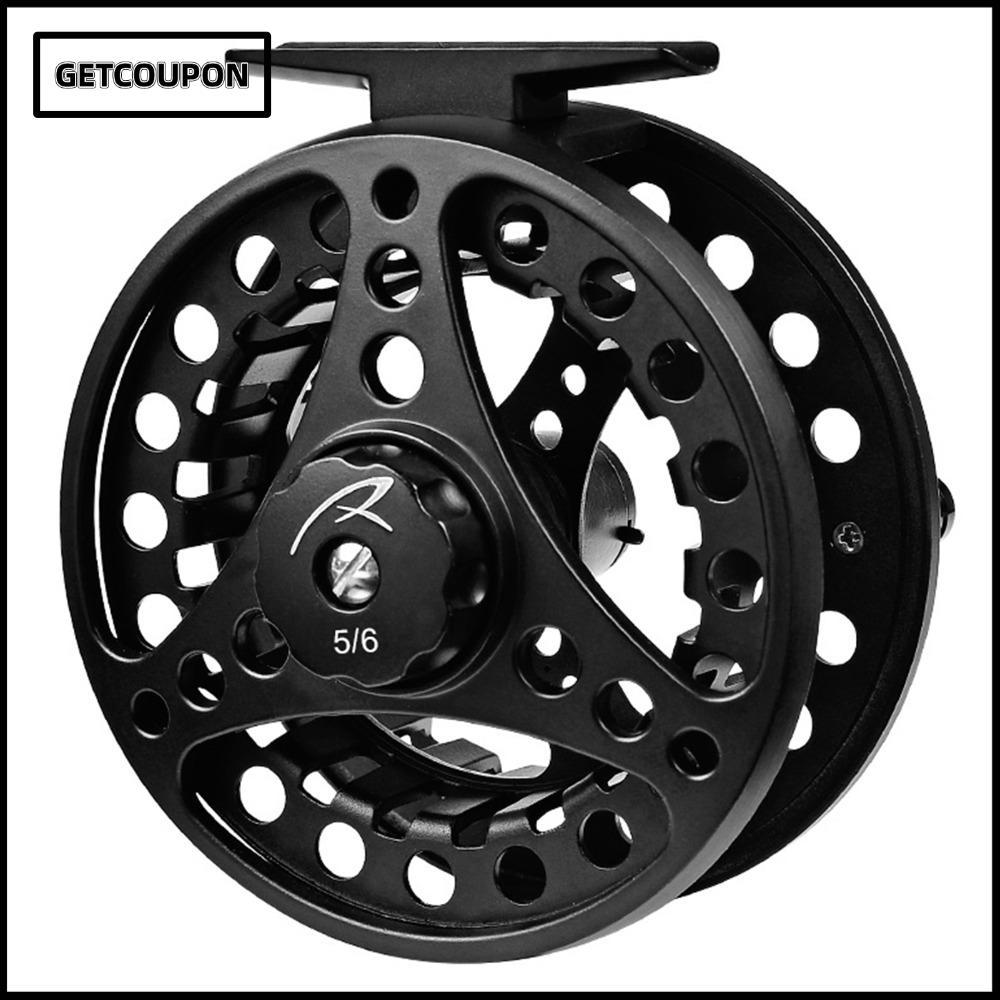 GETCOUPON Fly Fishing Reel, 5/6 WT อลูมิเนียม Fly Reel, ทนทาน 2 + 1BB แบริ่ง 85 มม. เส้นผ่านศูนย์กลา