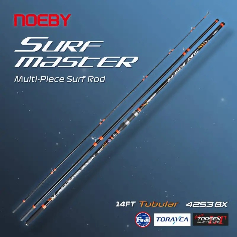 672S NOEBY 4.25m 3 ส่วน Surf Casting Fishing Rod 14FT Tubular Carbon Fuji Guide DPS Reel ที่นั่ง Sin