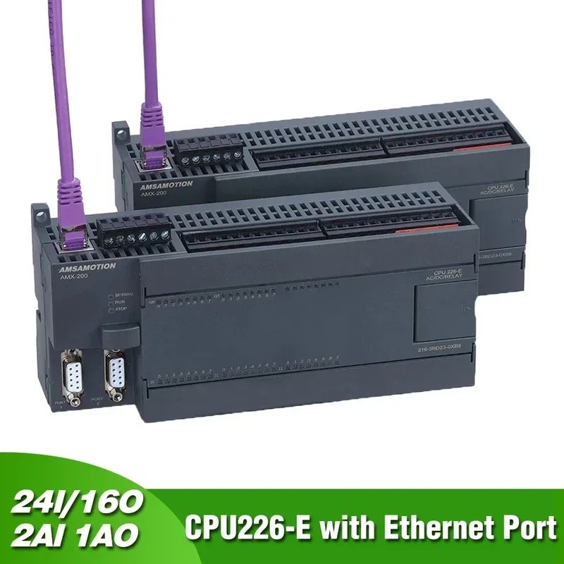 Y8XE CPU226 216-2BD23 PLC Ethernet พอร์ตเปลี่ยน 200 โปรแกรม Logic Controller 24I 16O Analog 2AI 1AO 