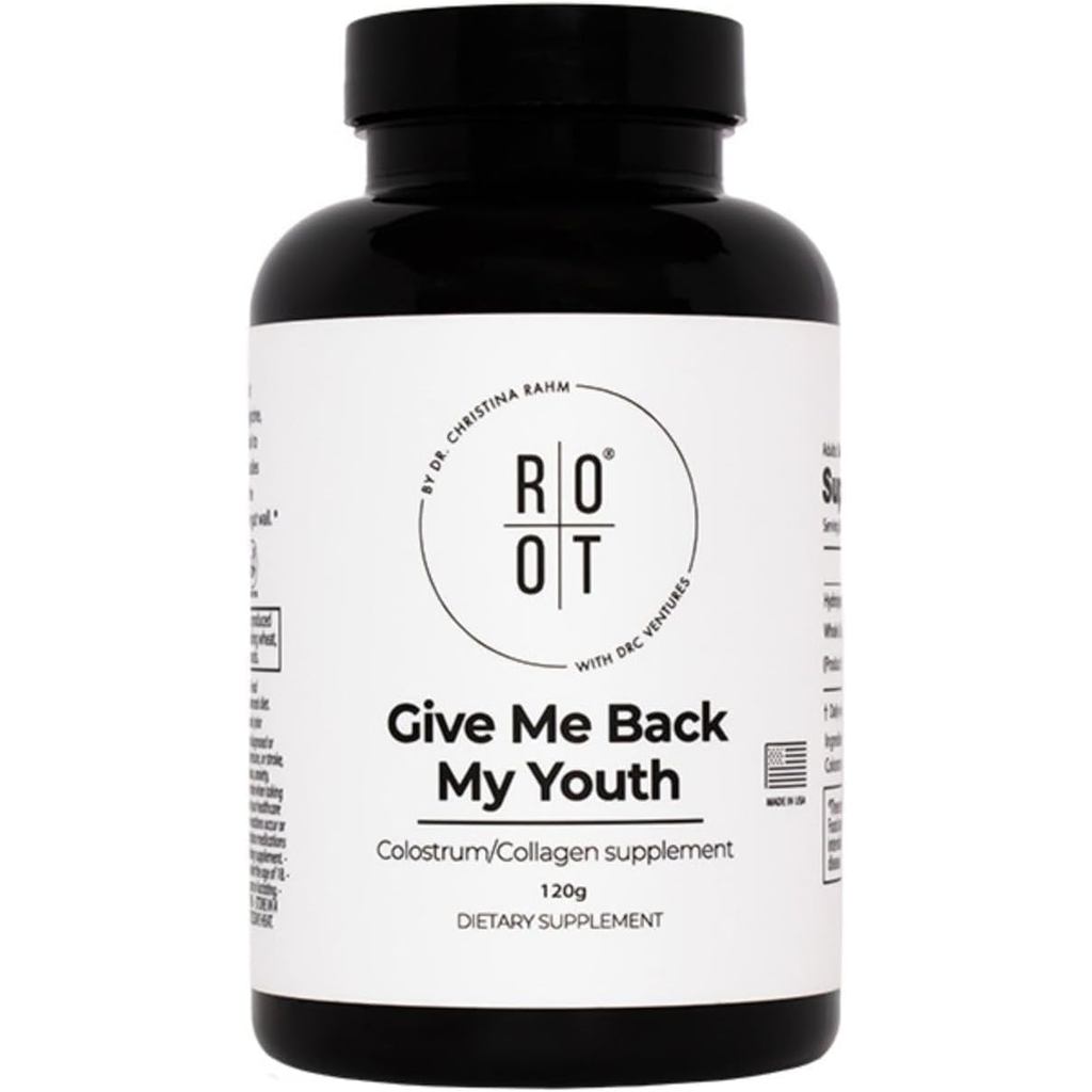 รากสุขภาพ | Give Me My Youth Back (120 g) - ผสมผสานของ Bovine Colostrum (Raw Colostrum) และคอลลาเจนส