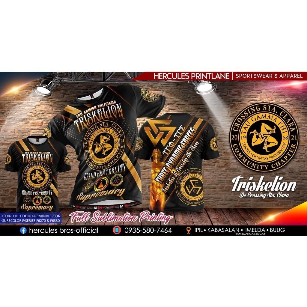 Fraat triskelion 2026 เสื้อ-tau gam phi sublimated แขนสั้น 3d t เสื้อ brotherhood ไซส์ xxs-6xl no.v1