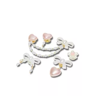CROCS ตัวติดรองเท้า JIBBITZ™ BOW AND PINK HEART 5 PACK