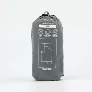 Decathlon Basic Polyester Bag Liner For Sleeping Bag ซับในถุงนอนโพลีเอสเตอร์ทรงมาตรฐานสำหรับถุงนอน - Grey