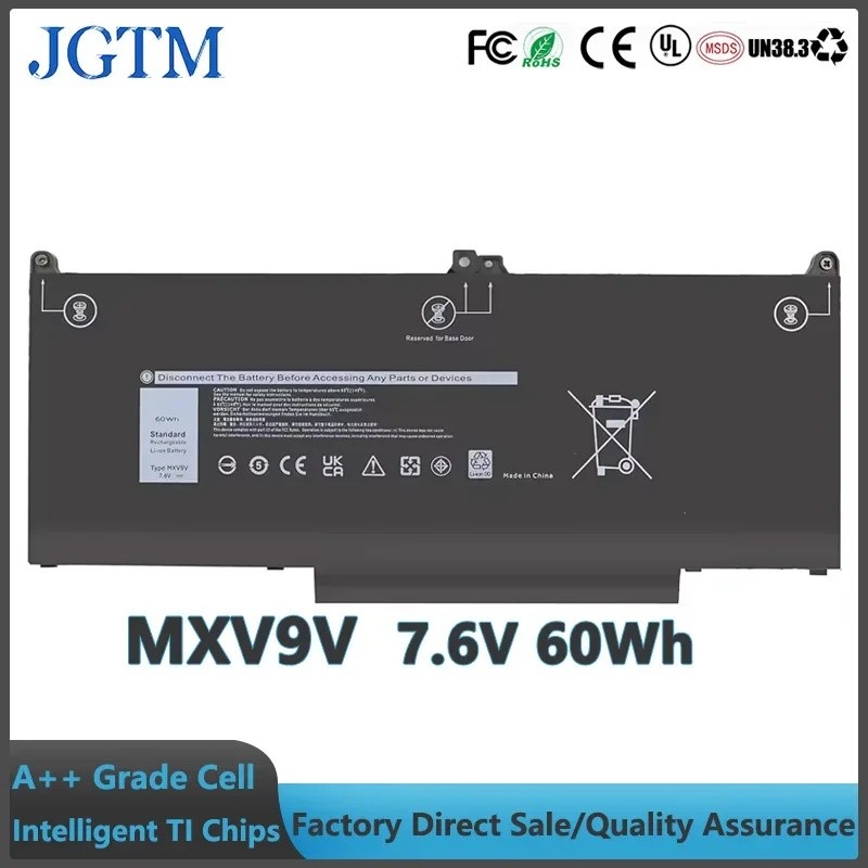 JGTM MXV9V 7.6V 60Wh แบตเตอรี่แล็ปท็อปสําหรับ Dell Latitude 7300 7400 5300 13 5310 5300 5310 2-in-1 