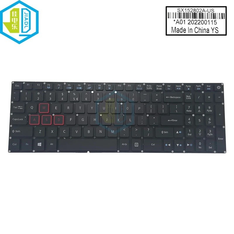 ใหม่ US ภาษาอังกฤษคีย์บอร์ดแบ็คไลท์สําหรับ Acer Aspire VX 15 VX5-591 VX5-591G VX5-793 VN7-793G Serie
