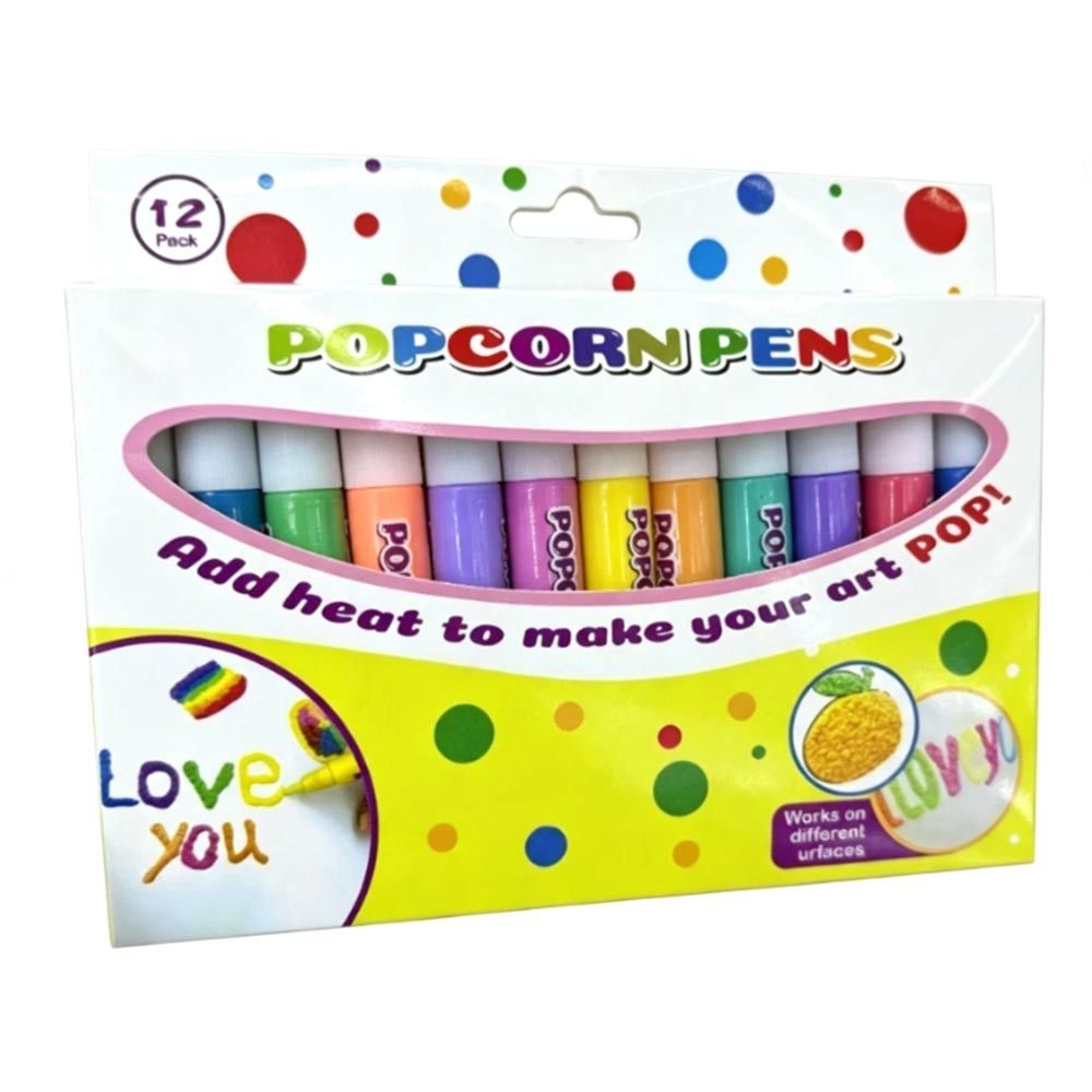 Popcorn 3D Bubble Paint Pens, art marker for school projects and handmade cards