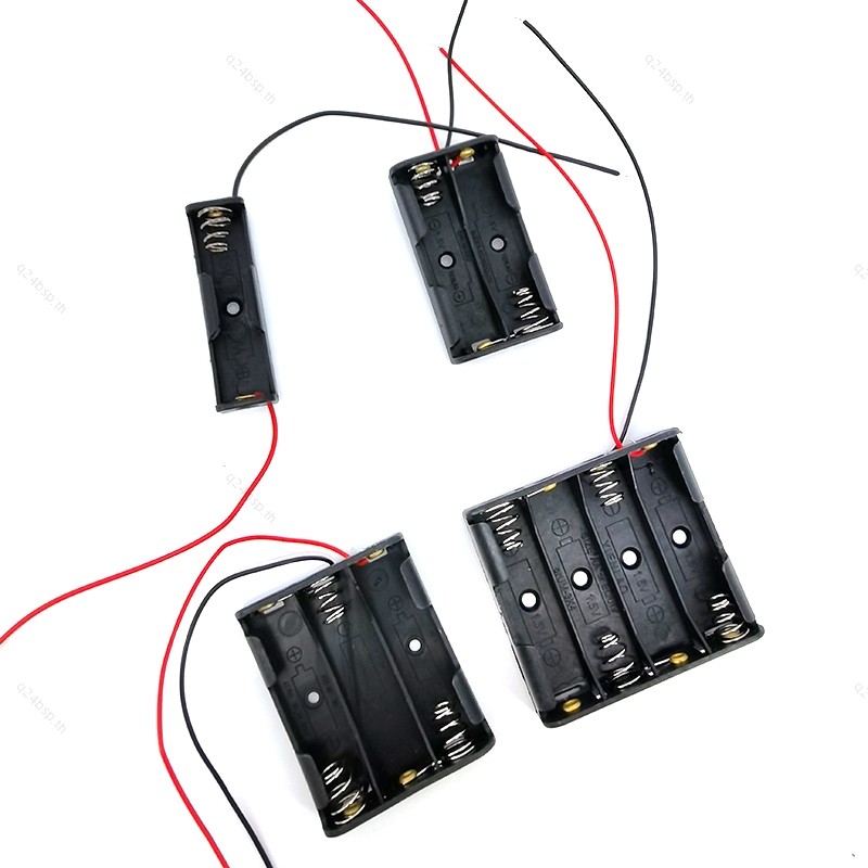 5pcs 1 2 3 4 ช่องพอร์ต AA ขนาดแบตเตอรี่ผู้ถือกล่องตะกั่ว q1 TH24B