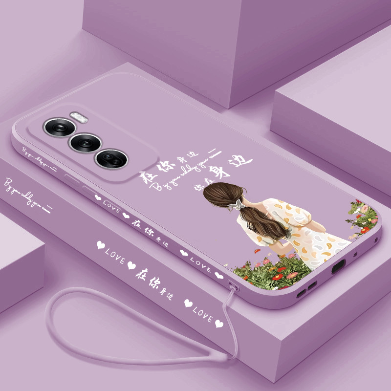 เหมาะสําหรับ OPPOReno12 เคสโทรศัพท์ใหม่ reno12pro Influencer ซิลิโคนเหลวกรณีนุ่มหญิง 0pp0 เลนส์รวมทุ