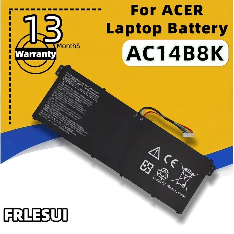 FRLESUI แบตเตอรี่ AC14B8K สําหรับ Acer แบตเตอรี่แล็ปท็อป EXTENSA EX2540 Nitro 5 AN515-51 Predator He