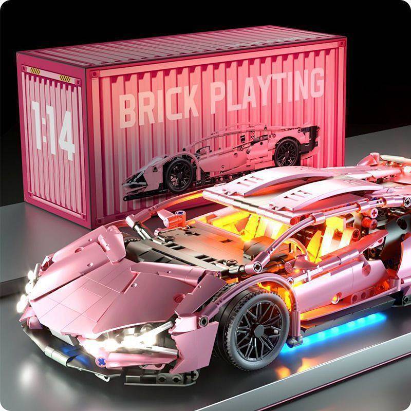 New Lamborghini Building Blocks Assembled Sports Car Children's Educational Toys New Lamborghini Bui