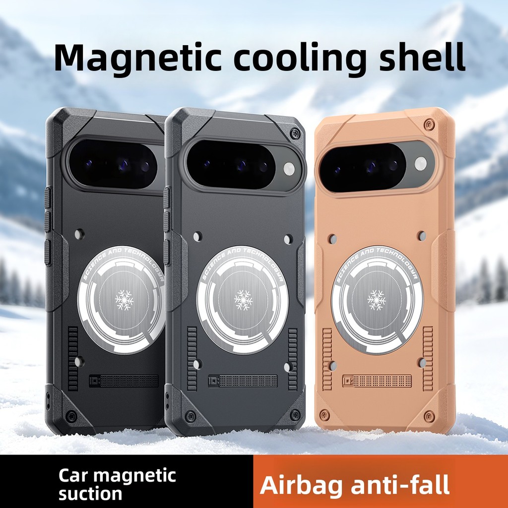 ใหม่สําหรับ Google Pixel 10 Pro XL / Pixel 9 Pro XL Magnetic Graphene Cooling การกระจายความร้อนเคสโทรศัพท์เกราะ Anti Fall Cover Light Thin Casing