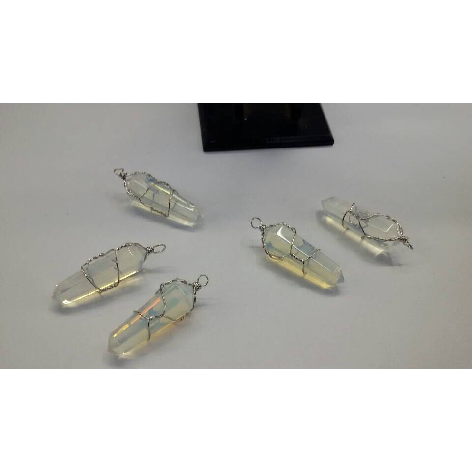 หินธรรมชาติ天然水石灵景六角吊 จี้คริสตัลสร้อยคอปรารถนา EBAY