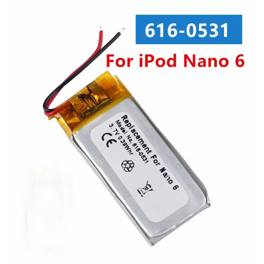 เหมาะสําหรับแบตเตอรี่ Apple ipod Nano6 6G รุ่นที่ 6 MP3 616-0531