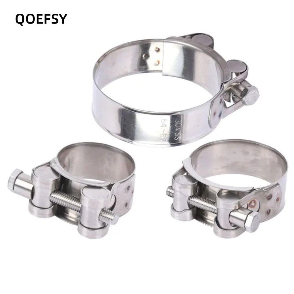 QOEFSY Hose Clamps, 304 Stainless Steel Powerful Tube Clamps, T Bolt Pipe Clip