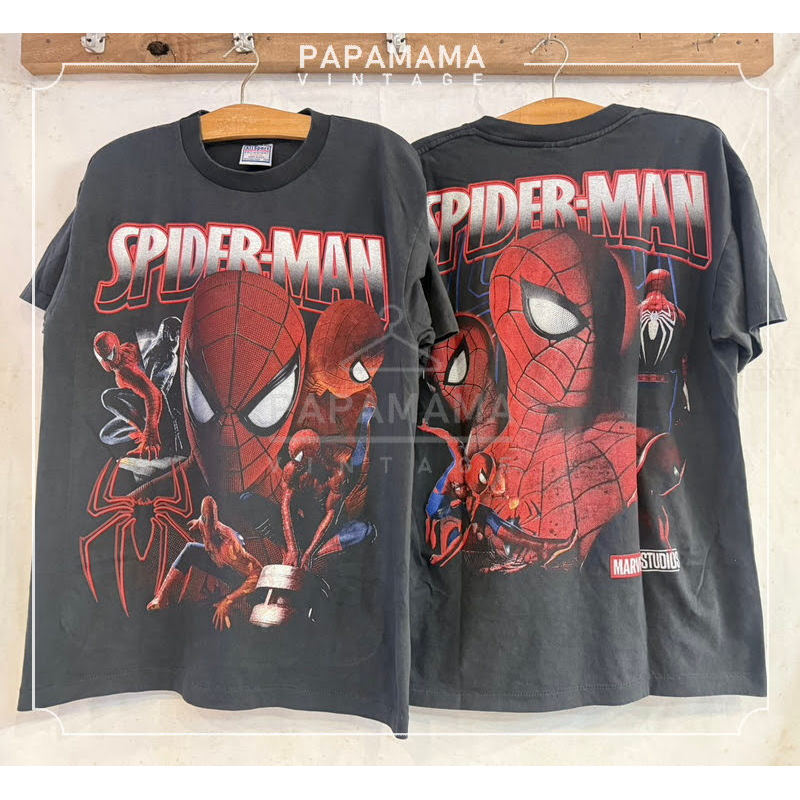 เสื้อยืดผู้ชายลายฮีโร่ วินเทจ แฟชั่น ผ้าฝ้ายแท้ 100% ใส่สบาย ระบายอากาศดี ไม่ต้องรีด สไตล์สตรีท