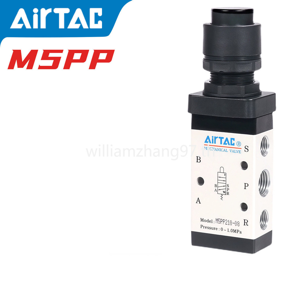 AIRTAC M5PP Series ปุ่มยื่นประเภท Mechanical Manual Valve M5PP110-06R / M5PP210-08G / M5PP210-08B