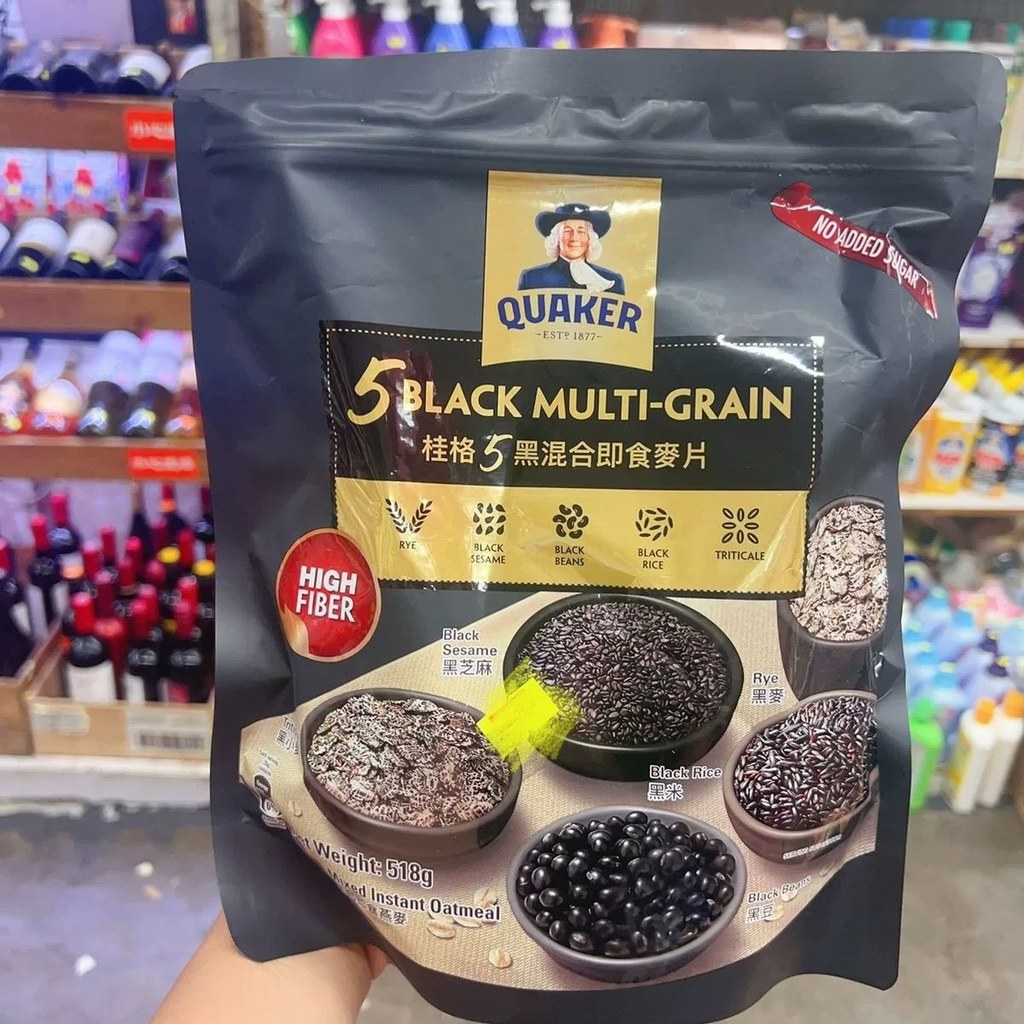 Hong Kong Quaker 5 Black Mixed Instant Multigrain Oatmeal Breakfast Oatmeal Brewing 518g 260815LS