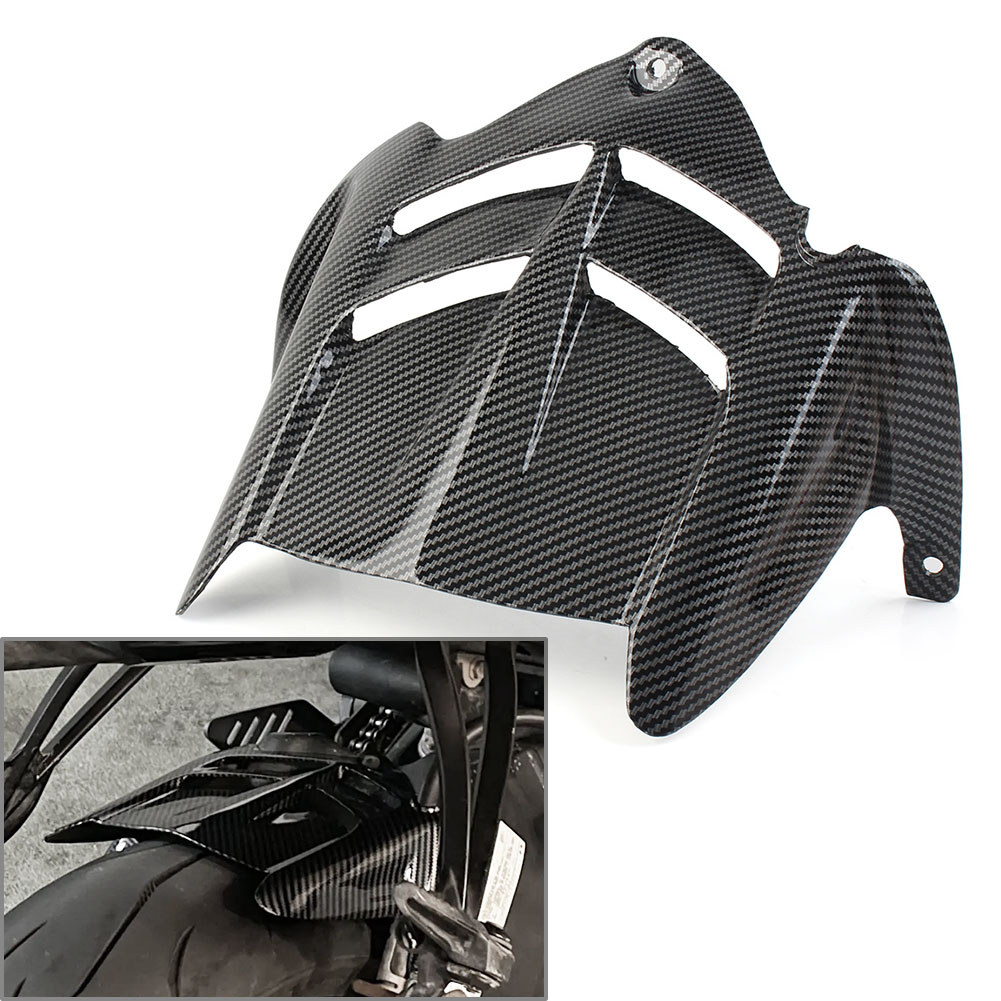 ZX-6R คาร์บอนไฟเบอร์รถจักรยานยนต์ด้านหลัง Hugger Fender Mudguard Protector สําหรับ Kawasaki Ninja ZX