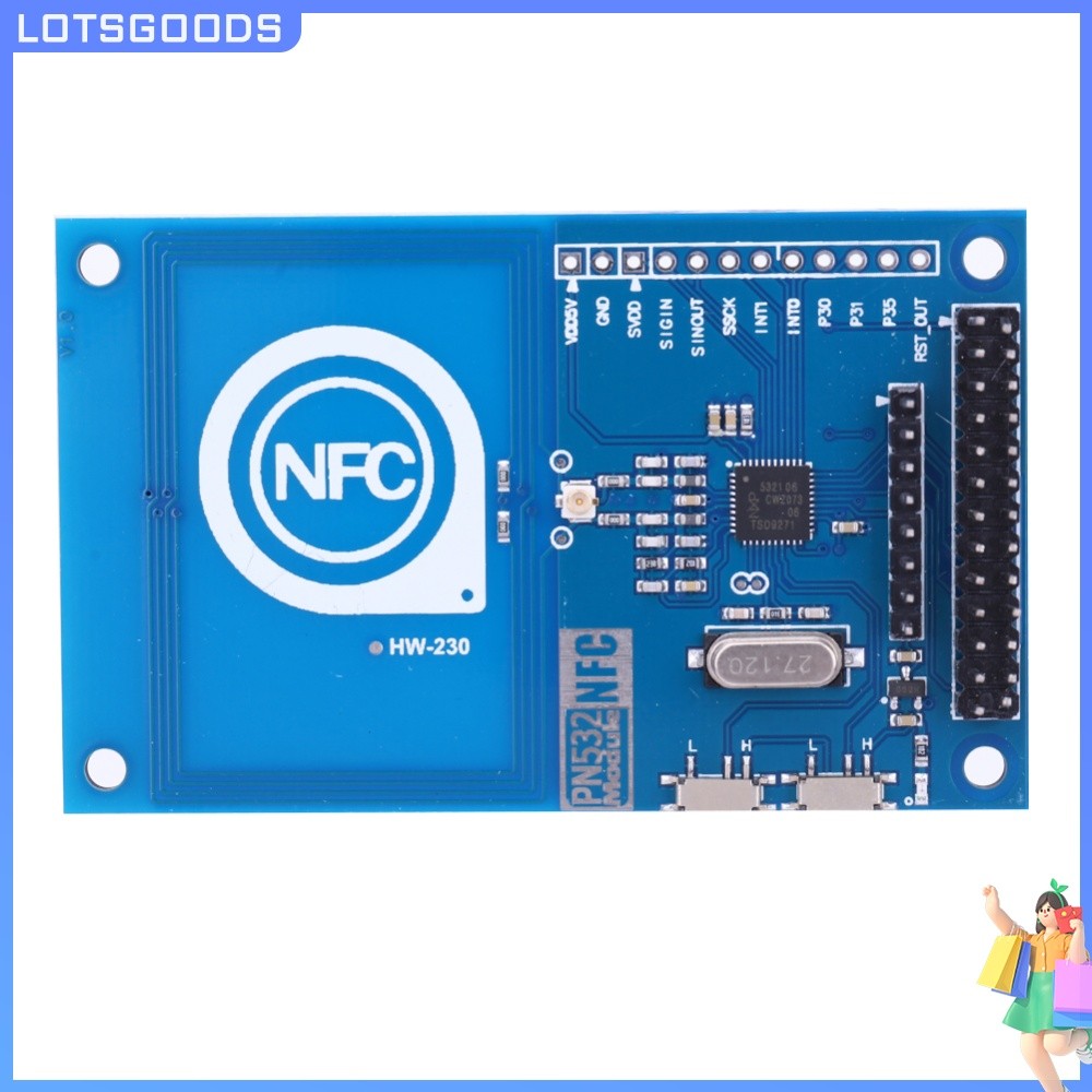 [จัดส่งในพื้นที่] PN532 NFC Card Reader Module UART Port 13.56MHz Portable for Raspberry PI Board