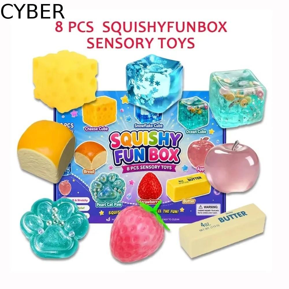 CYBER Bread Sensory Fidget Toy, Bread Butter Squishy Toy, Sensory Toy Slow Rising ทําความสะอาดง่ายนุ