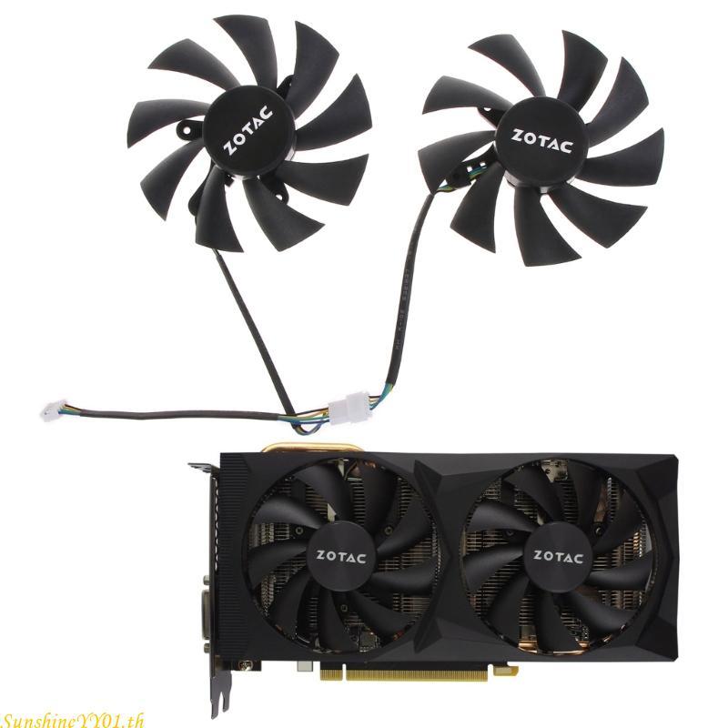 SUN 1 2PC 12V 4Pin 0 35AGraphics การ์ดพัดลมวิดีโอระบายความร้อนสําหรับ Zotac RTX2060 2060 SUPER