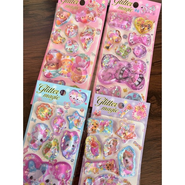 Kawaii การ์ตูนสัตว์ Shaker สติกเกอร์ 3D Liquid Glitter เลื่อม Shake สติกเกอร์น่ารักสุนัขกระต่ายหมีกันน้ํา Decals เด็กรางวัลของขวัญ Journal Planner DIY ตกแต่งสติกเกอร์แผ่น