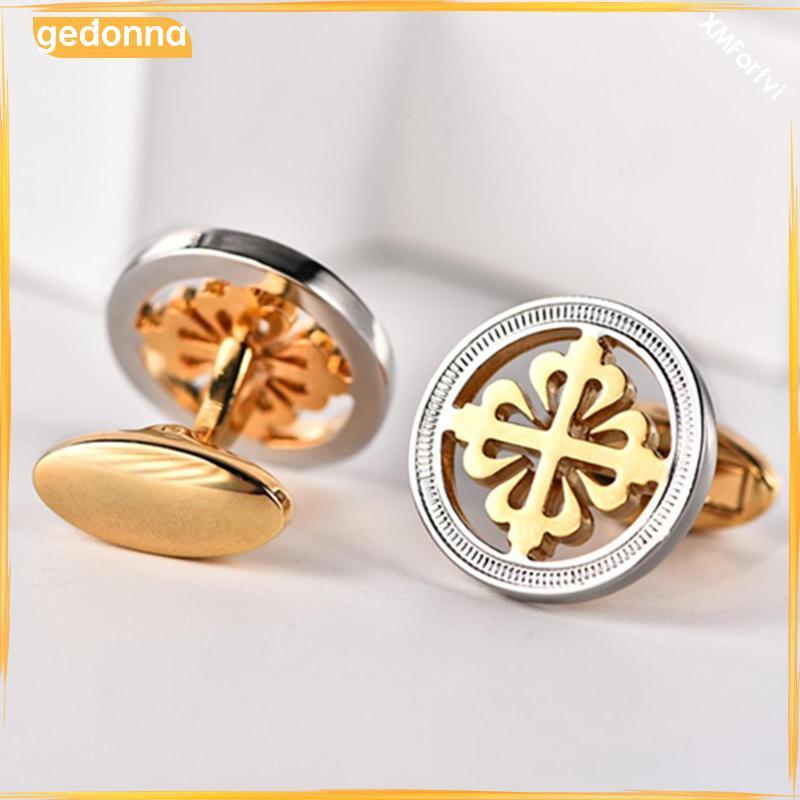 [gedonna] กระดุมข้อมือหรูหรา Circular Unisex Tuxedo Shirt Studs Dress Shirt Cuff Links for
