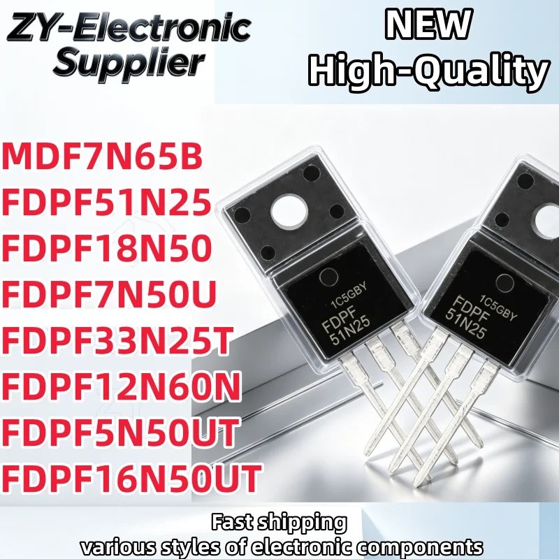 1-5PCS FDPF33N25T FDPF51N25 FDPF18N50 FDPF7N50U FDPF12N60N FDPF5N50UT FDPF16N50UT MDF7N65B TO-220F ข