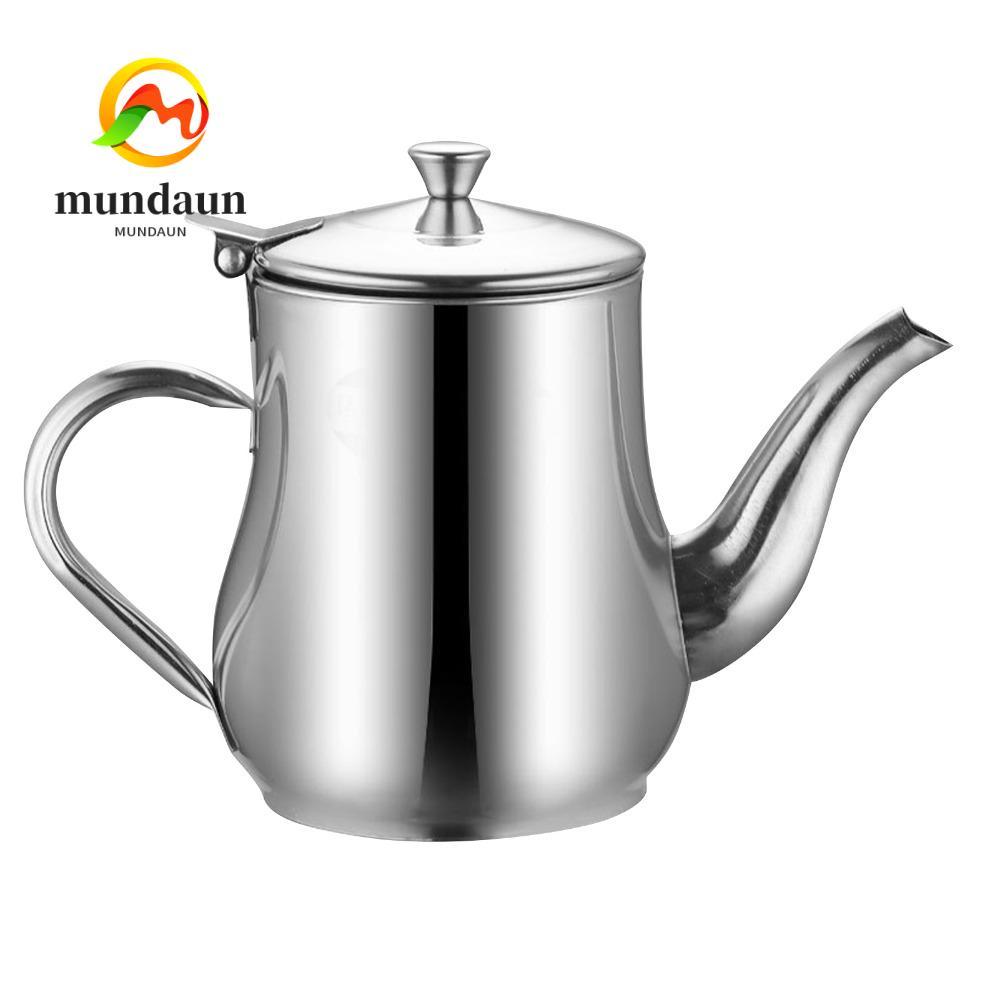 MUNDAUN ขวดจ่ายน้ํามัน, 13oz/18oz/24oz 201 สแตนเลสสตีลน้ํามันมะกอก, ขวดจ่ายน้ําส้มสายชูทนทานใช้ในบ้า