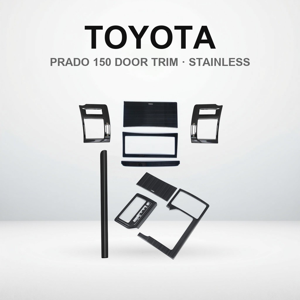 คิ้วขอบประตูสแตนเลส ตรงรุ่น สำหรับ Toyota Land Cruiser Prado 150 (2010-2023) | Stainless Steel Door 