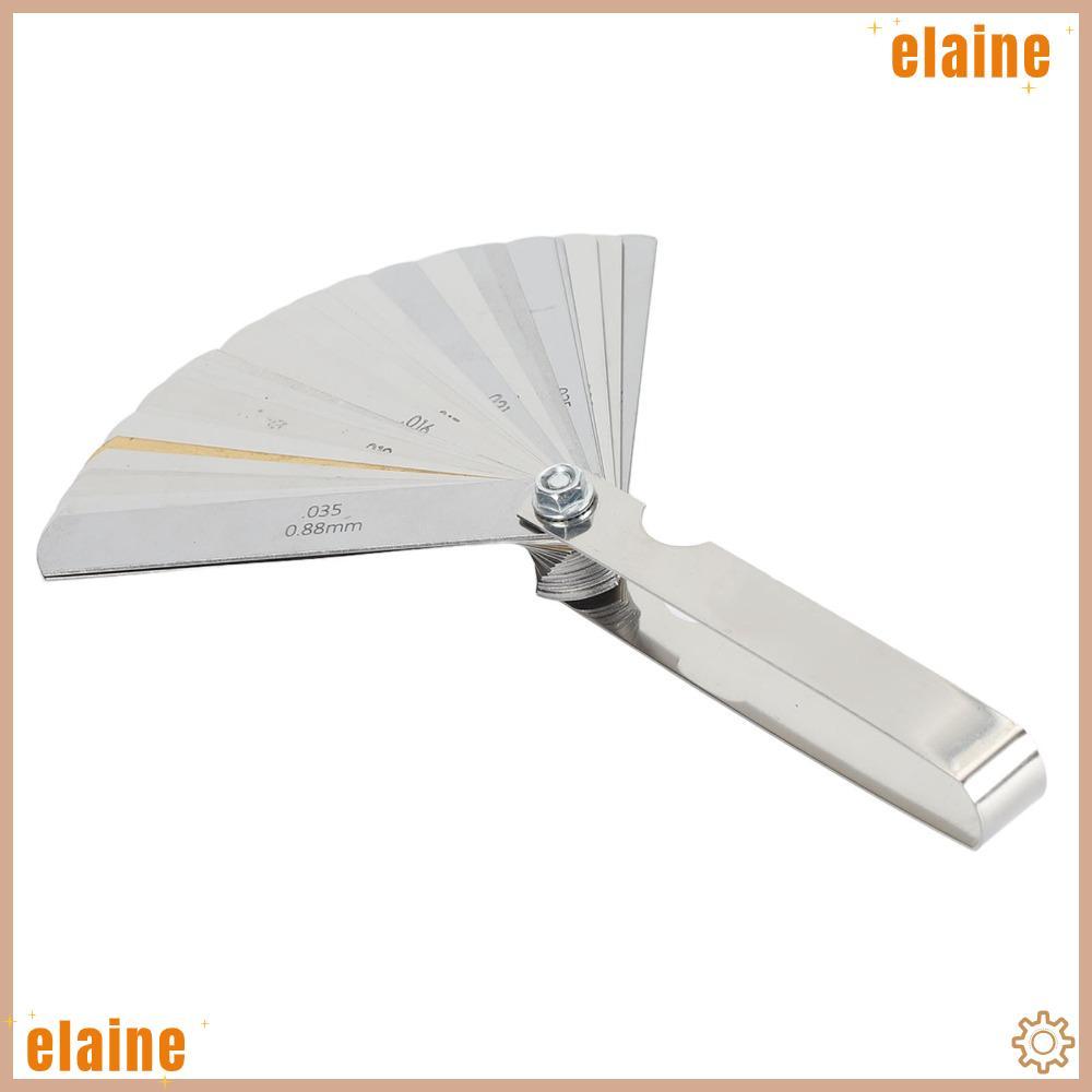 ELAINE 2 ชิ้น Feeler Gauge ชุด, ทองแดง 32 ใบมีดเรียว Feeler Gauge, ทนทานเมตริกและ Imperial Filler Ga