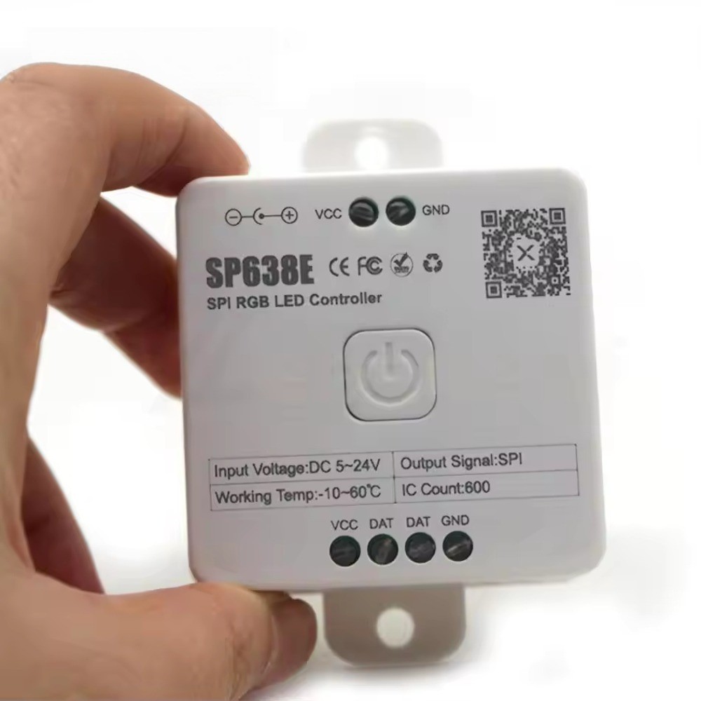 DC5-24V บลูทูธ SP636E/637E/638E/639E SPI LED Controller ใช้สําหรับสีเดียว /CCT/RGB/RGBW แถบไฟ LED รอ