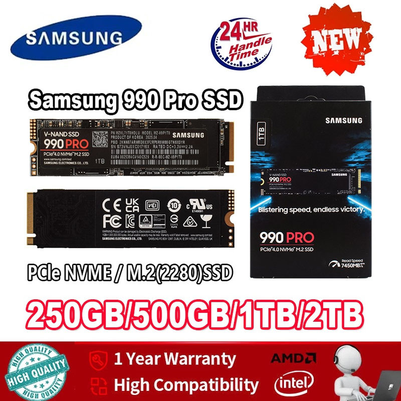 OEM Samsung 990 Pro SSD 500GB 1TB 2TB ไดรฟ์ Solid State ภายในฮาร์ดดิสก์ NVMe M.2 2280 TLC PCIe Gen 4