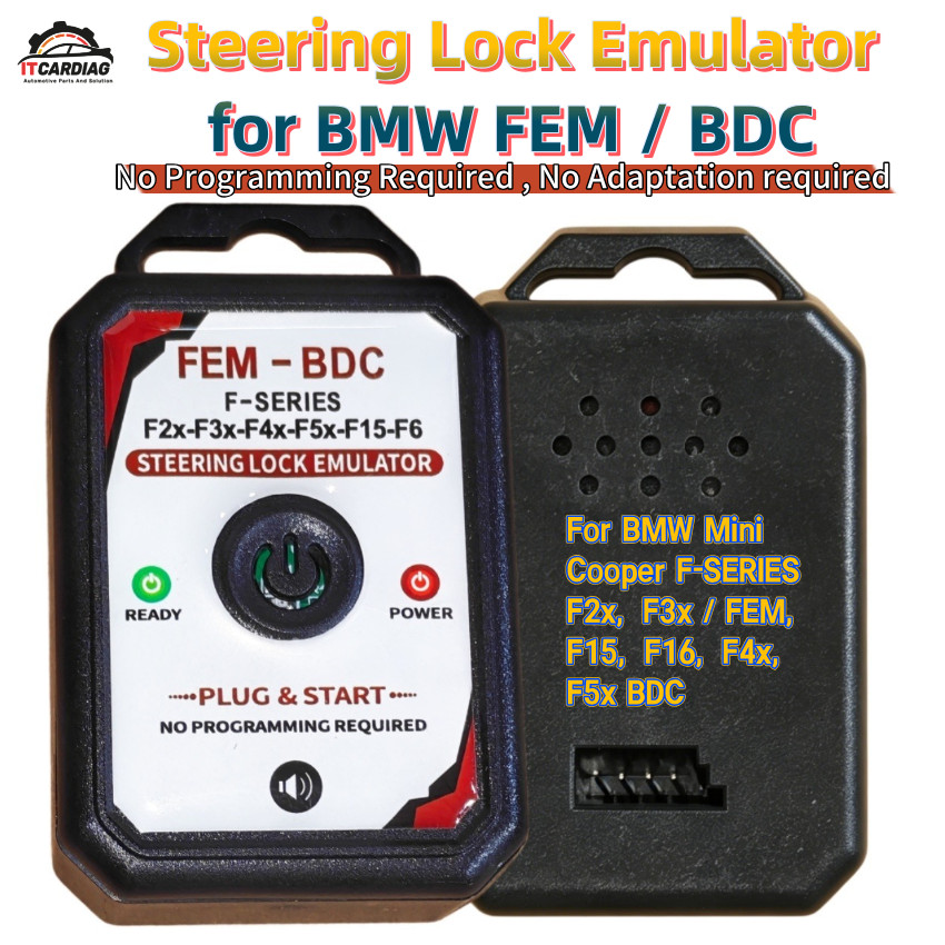ELV ESL ล็อคพวงมาลัย Emulator สําหรับ BMW FEM/BDC สําหรับ Mini Cooper F-SERIES F2x F3x/FEM F15 F16 F