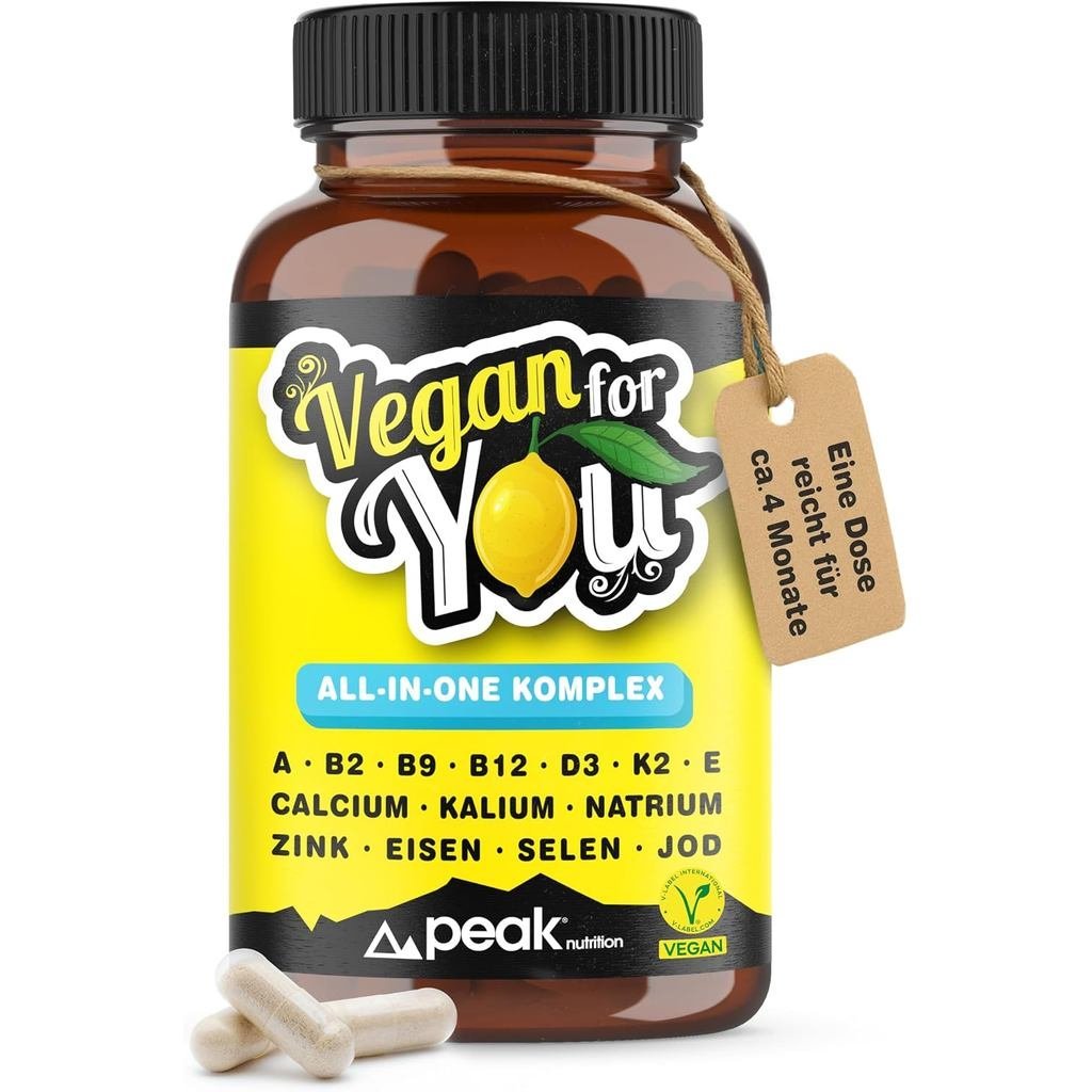 Vegan for You Multivitamin Capsules สําหรับผู้ใหญ่ - All-in-One Vitamin & Mineral Complex พร้อมวิตาม