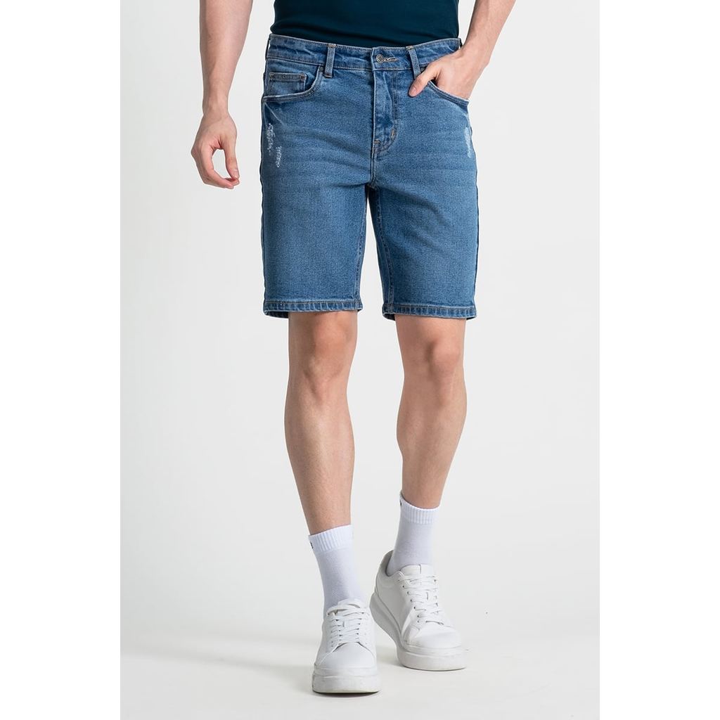 John Henry Over-the-Knee Jean Shorts สไตล์อ่อนเยาว์ ไดนามิก และสบาย - SP25SS17C-AKJN