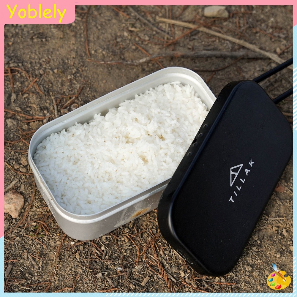[Yoblely.th] Ultralight Hiking Mess Tin 850ml อลูมิเนียม 168g Release Valve พับ Handle Camp Pot