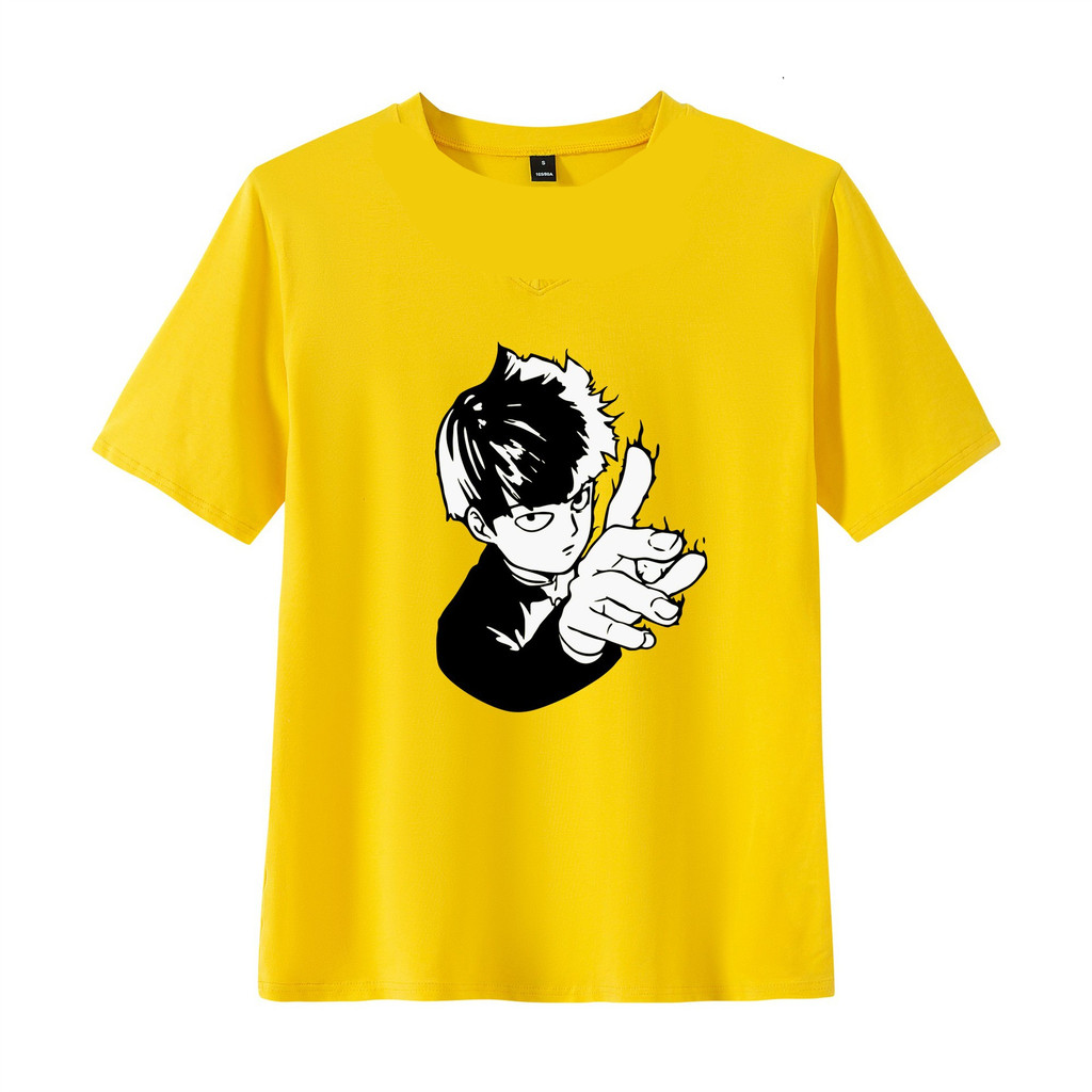 2D เด็ก O-คอแขนสั้นเสื้อยืด Mob Psycho 100 การ์ตูนอะนิเมะพิมพ์ด้านบนสําหรับกิจกรรมกลางแจ้งฤดูร้อนกิจ
