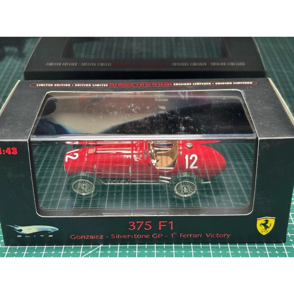 [พร้อมสต็อก] Hot Wheels Hot Wheels Elite F1 1/43 Ferrari 375 F1 Silver Stone First Win, Gonzalez Dri