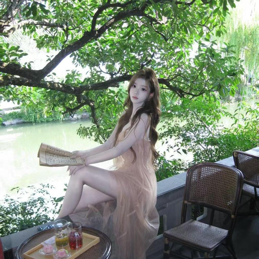 [ลดราคา 50%] Fei studio Fluttering Desire Fairy Gauze Apricot Dress Female Vacation Style Tube Top L