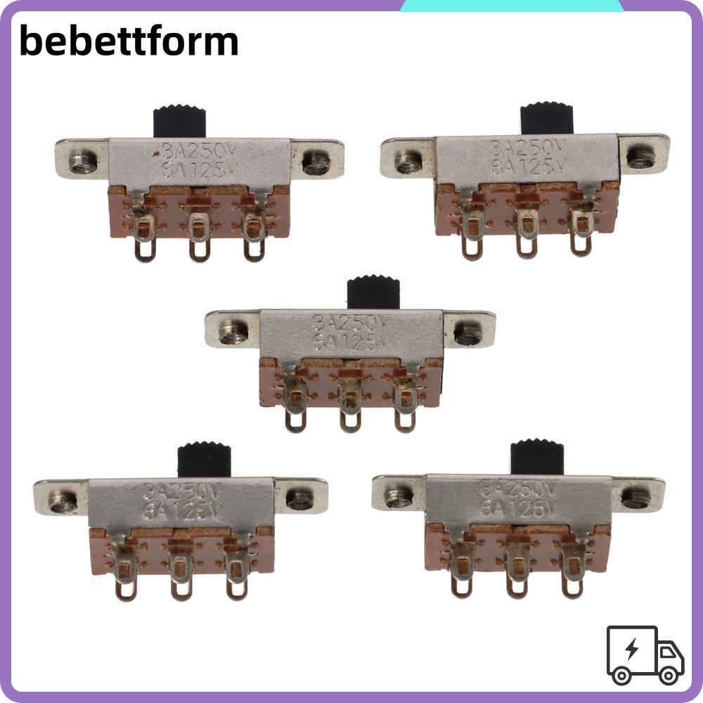 LUCKY 5pcs Micro Mini Toggle Switch, แผง Mount 6 ขา 3 ตําแหน่งสไลด์สวิทช์, SS-23F19G5 6A/125V 3A/250