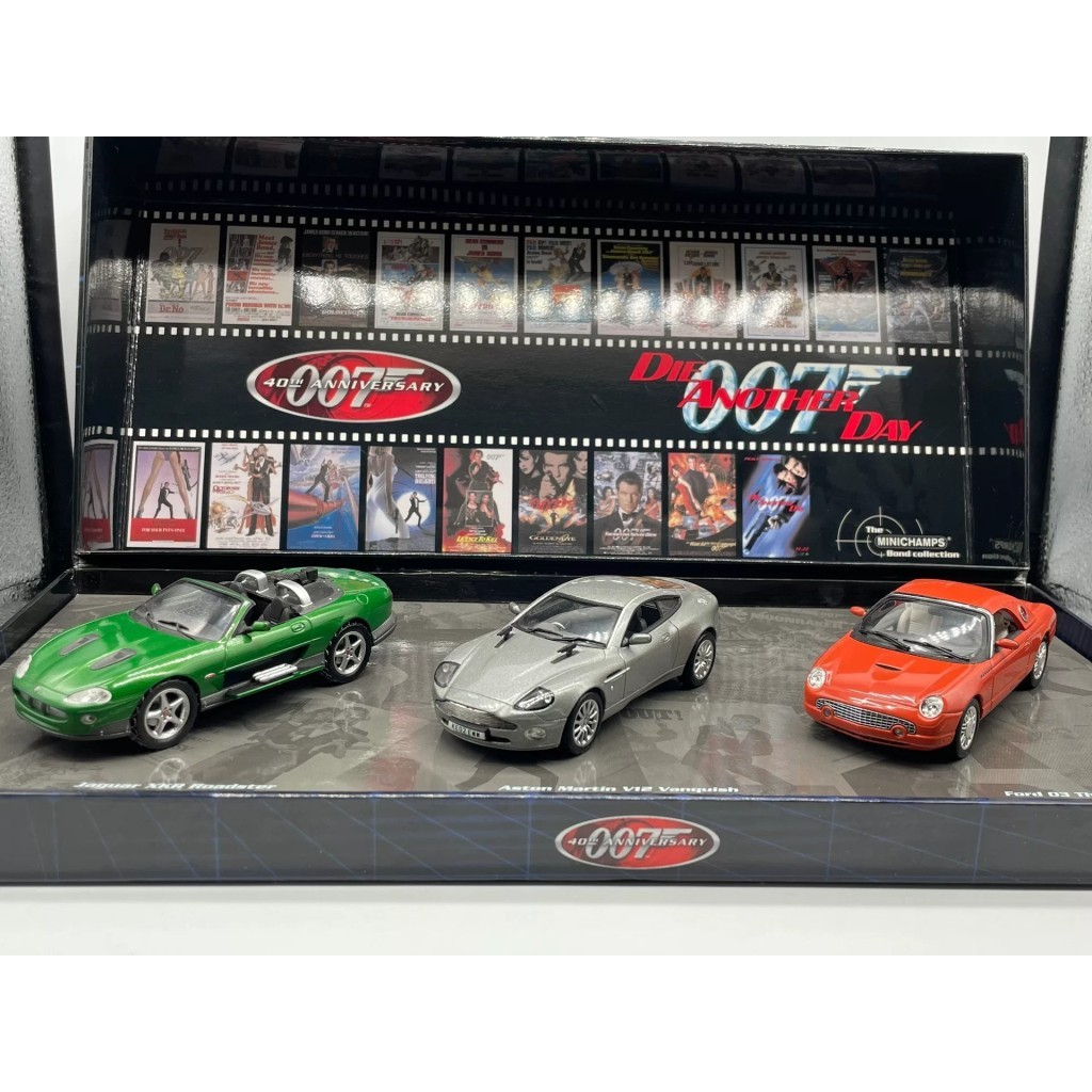 [คลังสินค้าพร้อม] 1/43 Mini Cut 007 Bond Died วันเสริมสามรถชุดภาพยนตร์รุ่น Jaguar XKR, Aston Martin 